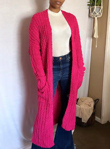 Fuzzy Strawberry Cardigan